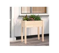 Jardinière avec doublure gris 161x45x76 cm bois massif de sapin vidaXL