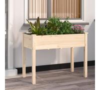Jardinière avec doublure gris 161x45x76 cm bois massif de sapin vidaXL