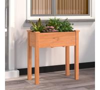 Jardinière avec doublure gris 161x45x76 cm bois massif de sapin vidaXL