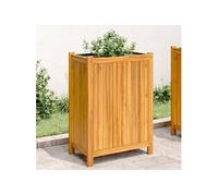 vidaXL Jardinière surélevée avec doublure 54x31x75 cm Bois massif d'acacia