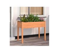 Jardinière avec doublure gris 161x45x76 cm bois massif de sapin vidaXL