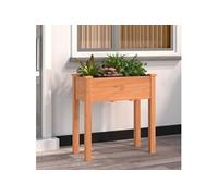 Jardinière avec doublure marron 71x37x76cm bois massif de sapin 364231