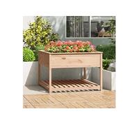 Vidaxl Jardinière Avec Étagère 111,5x111,5x81 Cm Bois Massif De Pin