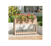 Vidaxl Jardinière Avec Étagère 111,5x34,5x81 Cm Bois Massif De Pin