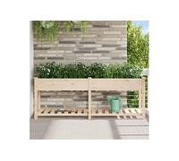 Jardinière avec étagère 203x53x76 cm en bois massif de sapin