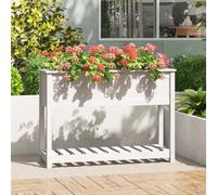 Jardinière avec Étagère Bac à Fleurs Salon Marron Bois Massif de Pin vidaXL