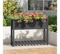 Jardinière avec Étagère Bac à Fleurs Salon Marron Bois Massif de Pin vidaXL