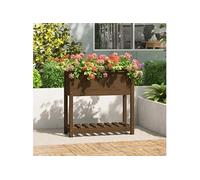 Jardinière avec étagère Marron miel 82,5x34,5x81 cm Bois de pin823762