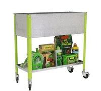Jardinière avec étagère Urban Top mobile en métal galva verte 90x60cm SIMONRACK