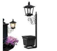Jardinière avec lampadaire solaire | Lampe solaire d'extérieur 2 en 1 avec pot de fleurs - Lumières d' avec pot de fleurs, pour extérieur, jardin, patio, porche, pelouse, terrasse, balcon,