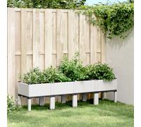 Jardinière avec Pieds Bac à Fleurs Pot de Plantes Jardin Terrasse Noir PP vidaXL
