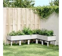 Vidaxl Jardinière Avec Pieds Blanc 160x120x42 Cm Pp