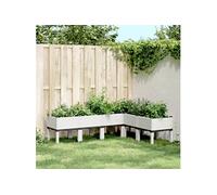 Jardinière avec pieds blanc 160x120x42 cm PP367909