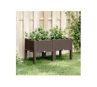 Jardinière avec Pieds, Lit Surélevé, Bac à Fleurs, Pot de Plantes Jardin Patio Terrasse Arrière-cour Extérieur, 367895