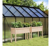 Jardinière avec Pieds Pots de Fleurs Bac à Plantes Bois de Pin Massif vidaXL