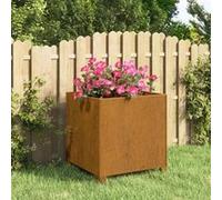 Jardinière avec pieds Rouillé 42x40x43 cm Acier corten Rouillé G