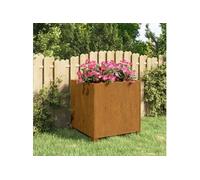 vidaXL Jardinière sur pieds Bac à fleurs Acier Corten rouillé 49x47x50 cm