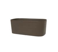 Jardinière avec réserve d'eau - GARDEN ID Respect - Taupe 50 x 17 cm - 100% déchets ménagers - 100% recyclable - Surface structurée.