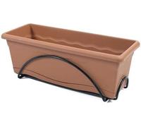 Jardinière avec soucoupe Plastiques Terracota Polypropylène 50 x 20 cm