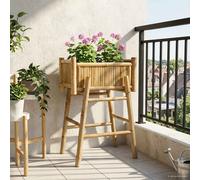 Vidaxl Jardinière Avec Support Naturel 50 X 38 X 114 Cm Bambou
