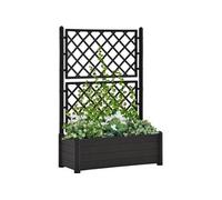 Jardinière avec treillis 100x43x142 cm PP Anthracite