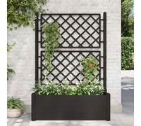 Vidaxl Jardinière Avec Treillis 100x43x142 Cm Pp Anthracite