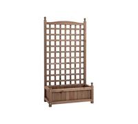 Outsunny Jardinière avec Treillis - bac à Fleurs - jardinière sur Pied - dim. 64L x 28l x 120H cm Inserts d'irrigation Inclus Bois Sapin traité