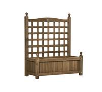Outsunny – Jardinière avec treillis – Bois sapin traité, inserts d'irrigation, 64x28x75 cm, 50 kg