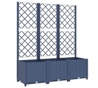 vidaXL Jardinière avec treillis Gris foncé 120x40x136 cm PP - 8720287857167