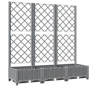 Jardinière avec treillis Gris clair 120x40x121,5 cm pp Vidaxl Gris clair