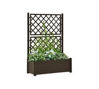 Jardinière avec Treillis Lit Surélevé de Jardin Boîte à Fleurs Bac à Plantes Boîte de Plantation Extérieur Patio 313984