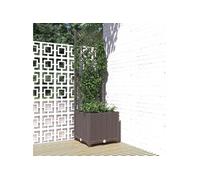 Jardinière avec treillis Marron 40x40x136 cm PP