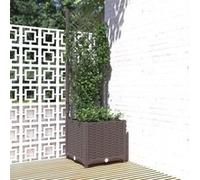 Jardinière avec treillis Marron 40x40x136 cm PP Marron G