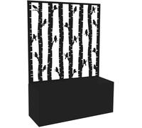 Jardinière Avec Treillis Motif Oiseaux Noir