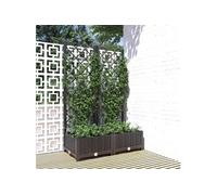 Jardinière avec treillis Noir 80x40x121,5 cm PP