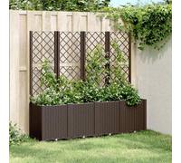 Vidaxl Jardinière Avec Treillis Marron 160x160x140 Cm Pp