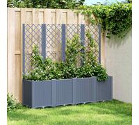 vidaXL Jardinière avec treillis 160x40x140 cm PP Noir