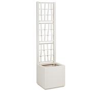 Jardinière avec treillis - vidaXL - 36 x 36 x 140 cm - Blanc - 38 L