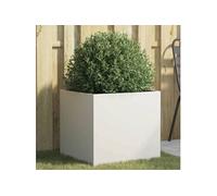 Vidaxl Jardinière Blanc 49x47x46 Cm Acier Laminé À Froid