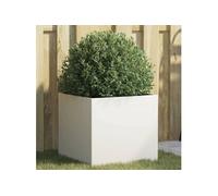 Jardinière, Bac à Fleurs, Pot de Plantes, Boîte à Fleurs, Jardinière Surélevée de Jardin Patio Terrasse, Blanc 841549