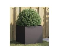vidaXL Jardinière surélevée bac à fleurs 42x40x39 cm acier noir