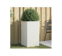 Jardinière, Bac à Fleurs, Pot de Plantes, Boîte à Fleurs, Jardinière Surélevée de Jardin Patio Terrasse, Blanc 841578