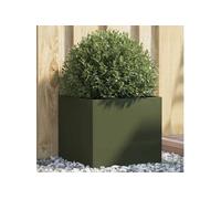 vidaXL Jardinière surélevée 42x40x39 cm acier laminé à froid vert olive
