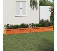 vidaXL Jardinières jeu de 2 en pin massif cire marron