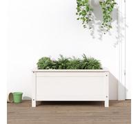 vidaXL Lit surélevé blanc 119,5x82,5x78 cm Pin massif