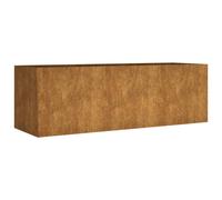 Jardinière bac lit surélevé plantes fleurs terrasse 120 x 40 x 40 cm marron