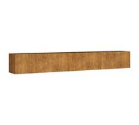 Jardinière bac lit surélevé plantes fleurs terrasse 280 x 40 x 40 cm marron