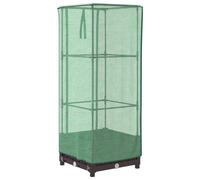 Jardinière bac lit surélevé plantes fleurs terrasse 40 x 40 x 123 cm marron