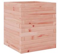 Jardinière bac lit surélevé plantes fleurs terrasse 40 x 40 x 46 cm bois marron