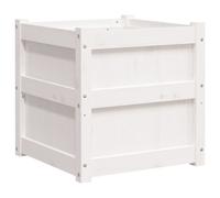 Jardinière bac lit surélevé plantes fleurs terrasse 50 x 50 x 50 cm bois marron